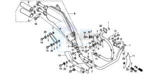 XL600V TRANSALP drawing EXHAUST MUFFLER