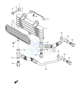 SV650S (E2) drawing OIL COOLER