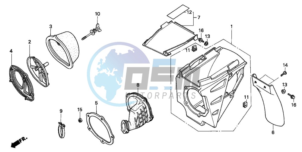 AIR CLEANER (CR125RP/RR/RS/RT/RV)