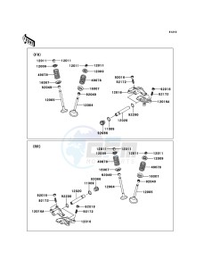 BRUTE FORCE 750 4x4i EPS KVF750HEF EU drawing Valve(s)