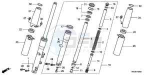 VT750C9 Ireland - (EK / MK) drawing FRONT FORK