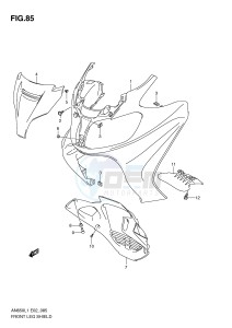 AN650 (E2) Burgman drawing FRONT LEG SHIELD (AN650L1 E19)