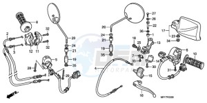 XL700V9 Europe Direct - (ED / SPC) drawing HANDLE LEVER/SWITCH/CABLE