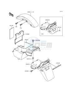 ZR 1100 C [ZRX1100] (C3-C4) drawing FENDERS