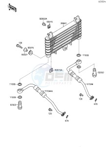 ZX 750 F [NINJA 750R] (F4) [NINJA 750R] drawing OIL COOLER