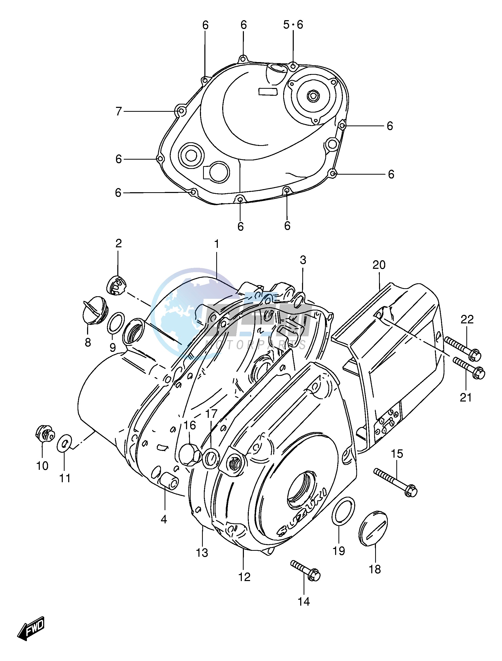 CRANKCASE COVER (GS125Z D UR)