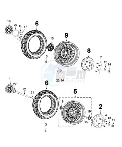 DJANGO 125 SPORT drawing WHEELS