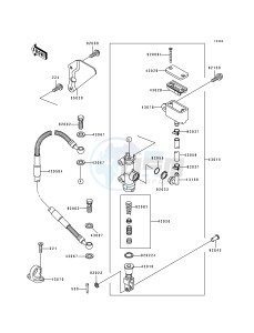 KX 250 J [KX250] (J1) [KX250] drawing REAR MASTER CYLINDER