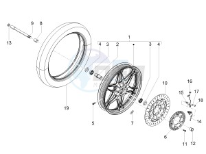 V7 III Stone 750 E4 (APAC) drawing Front wheel