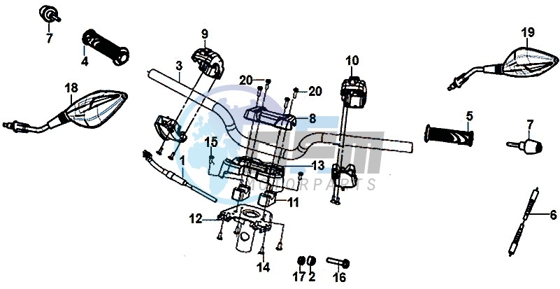 HANDLEBAR / BRAKE LEVERS /KABELS