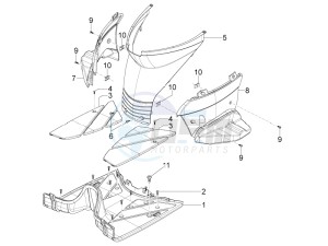 Typhoon 50 4T 4V E2 (NAFTA) USA drawing Central cover - Footrests