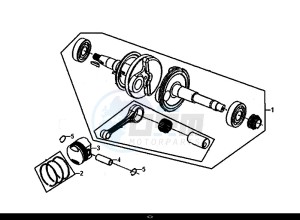 FIDDLE II 50 (45 KM/H) (AF05W4-EU) (E4) (L8-M0) drawing CRANK SHAFT