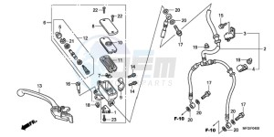 CB600FA Australia - (U) drawing FR. BRAKE MASTER CYLINDER (CB600F/F3)