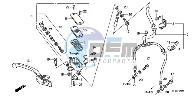 FR. BRAKE MASTER CYLINDER (CB600F/F3)