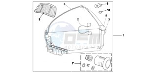 VFR1200FDC VFR1200F Dual Clutch E drawing 45L TOP BOX PROMINENCE RED