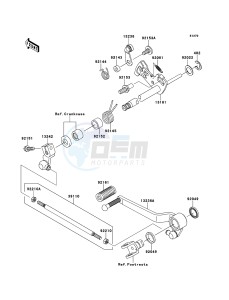 Z750 ZR750LCF UF (UK FA) XX (EU ME A(FRICA) drawing Gear Change Mechanism