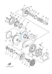 YFM700FWAD YFM7FGPB GRIZZLY 700 EPS (1HP3 1HP4) drawing CLUTCH