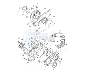 XP T-MAX WHITE MAX 500 drawing CRANKCASE COVER 2