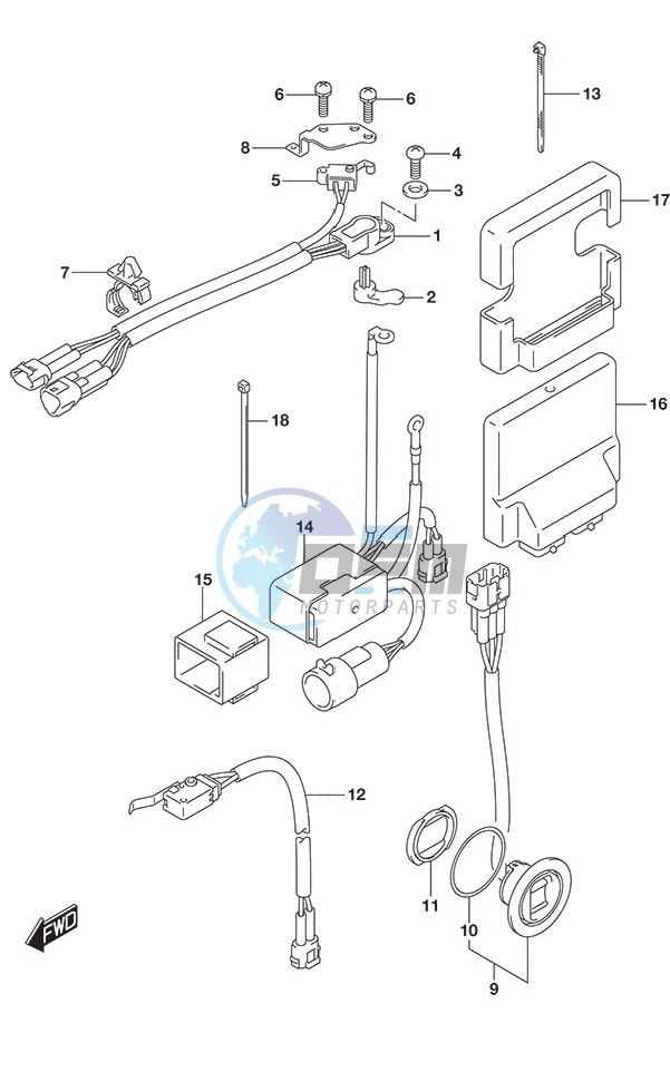 PTT Switch/Engine Control Unit