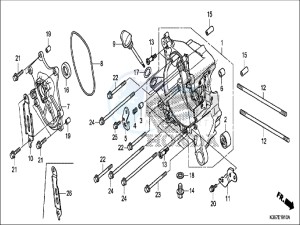 WW125EX2H WW125 E drawing RIGHT CRANKCASE