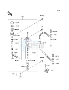 KX65 KX65-A6 EU drawing Rear Master Cylinder