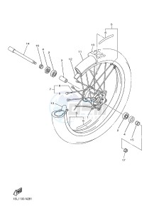 YZ250F (1SM1 1SM2 1SM3 1SM4) drawing FRONT WHEEL