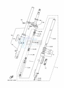 YB125 (2CSB) drawing FRONT FORK