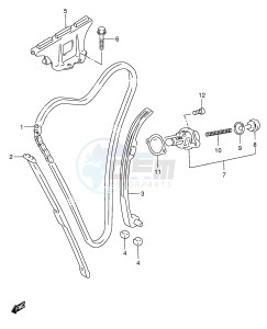 GSX600F (E2) Katana drawing CAM CHAIN