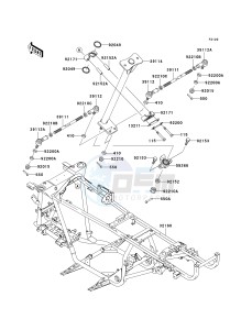 KVF 360 A [PRAIRIE 360 4X4] (A6F-A9F) A6F drawing FRAME