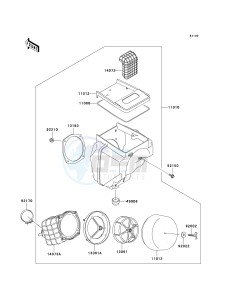 KDX 220 A [KDX220R] (A10-A12) [KDX220R] drawing AIR CLEANER