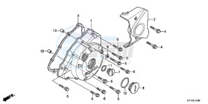 CBR125RSD CBR125RS UK - (E) drawing LEFT CRANKCASE COVER