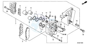 GL1800A BR - (BR) drawing REAR BRAKE CALIPER