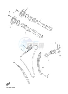 FJR1300AE FJR1300AS (1MD4 1MD5) drawing CAMSHAFT & CHAIN