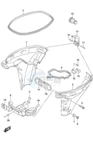 DF 9.9B drawing Side Cover Non-Remote Control