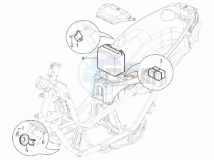 MP3 125 yourban erl drawing Remote control switches - Battery - Horn