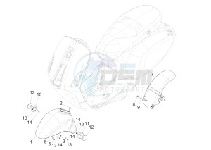 SPRINT 50 4T 4V NOABS E2 (NAFTA) drawing Wheel housing - Mudguard