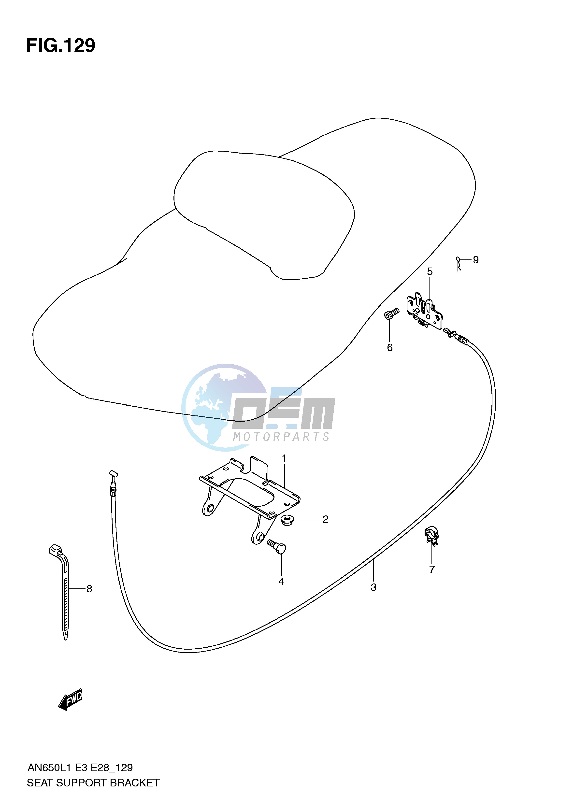 SEAT SUPPORT BRACKET (AN650L1 E3)