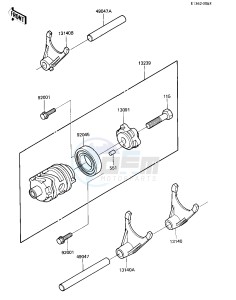 KX 250 C [KX250] (C2) [KX250] drawing GEAR CHANGE DRUM & FORKS -- 84 KX250-C2- -