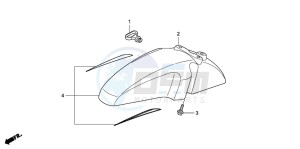 SH150 125 drawing FRONT FENDER