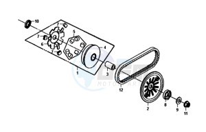 SYMPHONY SR 50 (L8) EU drawing MOVABLE FLANGE / V-BELT