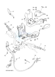 YPR400RA XMAX 400 ABS EVOLIS 400 ABS (1SD9) drawing STEERING HANDLE & CABLE