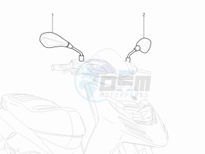 SR Motard 125 4t e3 drawing Mirrors