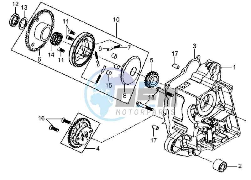 CRANKCASE RIGHT / OIL PUMP