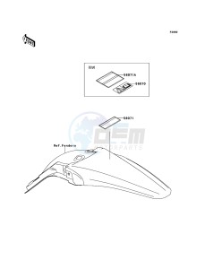 KX450F KX450FCF EU drawing Labels