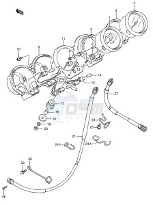 GS500E (E28) drawing SPEEDOMETER - TACHOMETER