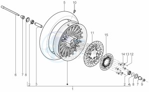 Beverly 300 ie ABS E4 (EMEA) drawing Front wheel