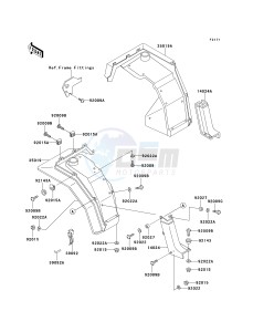 KAF 620 C [MULE 2500] (C6) [MULE 2500] drawing FRONT FENDER-- S- -