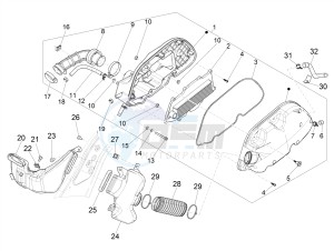 SUPER GTS 125 4T 3V IGET ABS E3 (APAC) drawing Air filter