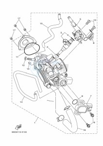 YFZ450R (BKDA) drawing THROTTLE BODY ASSY 1