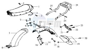 WOLF 125 drawing BUDDYSEAT